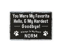 Cartel De Chapa You were My Favorite Hello and My Hardest Goodbye Always In My Heart Norm Metal Sign Retro Placa Metalica Divertido Letrero De Metal para Restaurante Cocina Garaje 20X30CM