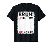 Cartel de cumpleaños de Bruh It's My 10 Birthday, mi Camisa Cumple 10 años Camiseta