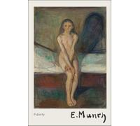 Cartel de Edvard Munch People Pintura abstracta en lienzo《Puberty》De Edvard Munch Arte mural Colecciona estampados de chicas desnudas para decoración del hogar Regalos 40x60cm sin enmarcar