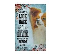 Cartel de estaño con texto en inglés "When It'S Too Hard To Look Back And You'Re Too A Fraid To Look Head Look Right Beside You And I'Ll Be There-Animal", póster de metal retro para pared, decoración