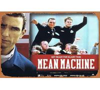 Cartel de estaño retro con texto en inglés "Mean Machine", tarjeta original de 3 Jason Statham Vinnie Jones para decoración de pared, póster musical para bar, pub, cafetería, pared, cocina, baño