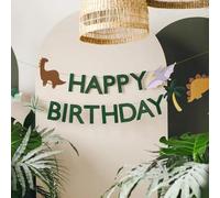 Cartel de feliz cumpleaños de dinosaurio, decoración de fiesta jurásica para niños, guirnalda de dinosaurio, fiesta de cumpleaños de dinosaurios para niñas y niños, 3 m