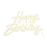 Cartel de feliz cumpleaños - Decoración artística luminosa LED | Iluminación duradera y brillante, diseño divertido festivo, para niños, niñas, adolescentes, hombres, mujeres, hogar, aplicación