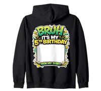 Cartel de Fiesta de cumpleaños de Bruh It's My 5th Birthday para mi Camisa de 5 años Sudadera con Capucha