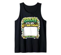 Cartel de Fiesta de cumpleaños de Bruh It's My 6th Birthday para mi Camisa de 6 años Camiseta sin Mangas