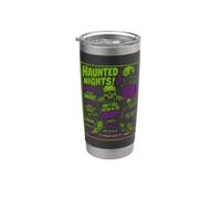 Cartel de Halloween Vintage Horrorfest Fiesta Halloween Vaso térmico de acero inoxidable de doble pared