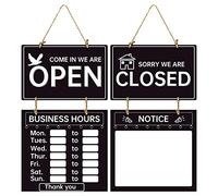 Cartel De Horario Comercial, Cartel De Horario De Tienda De Doble Cara, Cartel De Abierto Y Cerrado Con Horario, Carteles De Bienvenida Decorativos Cartel De Horario Comercial Para Tienda Gimnasio