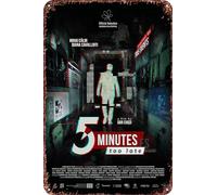 Cartel de la película "5 Minutes Too Late Movie Retro Funny Metal Tin Sign", decoración de pared para el hogar al aire libre, 8 x 12 pulgadas