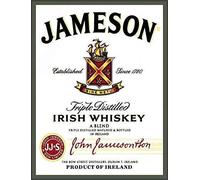 Cartel de lata Jameson whisky irlandés metal divertido novedad signos vintage estilo decoración de pared hombre cueva bar pub 30 x 20 cm