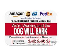 Cartel de "Leave Pack" - Do Not Knock or Ring Bell - The Dog will Bark