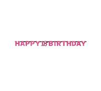 Cartel de letras prismáticas con mensaje de feliz 18 cumpleaños en inglés, Amscan (9900576), de 2,13 m