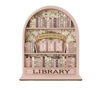 Cartel de Libros Leídos,Decoración de Madera para Reto de Lectura - Con Placas Numeradas Y Diseño De Farol Para Libros Leídos Este Año,Para Biblioteca Club de Lectura Estantería y Estudio