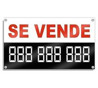 Cartel de Lona 'SE VENDE' con Números Personalizables, ideal para particulares, profesionales o inmobiliarias