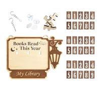 Cartel de los libros leídos este año - Para amantes de la lectura - Cartel contador de lectura colgante, para lecturas Club apasionados de libros y esquinas biblioteca