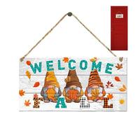 Cartel de madera de otoño - Bienvenido otoño decoración del hogar cartel de madera placa de pared, cartel de bienvenida para puerta de otoño, decoración de puerta de otoño, cartel de puerta de casa