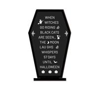 Cartel de mesa de Halloween con mensaje espeluznante