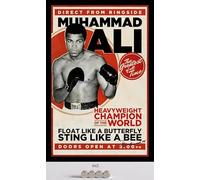 Cartel de metal 20 x 30 cm con 4 imanes Muhammad Ali Heavy Weight Champion Cartel de chapa