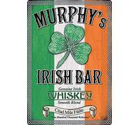 Cartel de metal 20 x 30 cm Murphy's Irish Bar irlandés Whiskey Irlanda lata Sign