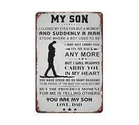 Cartel De Metal A Mis Hijos Decoración Metal Estaño Signo No Se Oxida Fácilmente Placas Metálicas para Garaje Taberna Casa Campo 20X30Cm