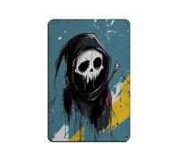 Cartel de metal abstracto de la muerte vintage para pub, club, cafetería, bar, decoración de pared del hogar, póster retro de 20 x 30 cm