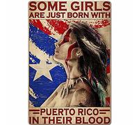 Cartel De Metal Algunas Niñas Nacen Puerto Rico En Su Sangre Dolor De Cerveza Metreros Metalicos Hierro Póster Para Habitación Oficina Dormitorio Cocina S