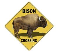 Cartel de metal con diseño de bisonte, de búfalo, cuadrado, 30 x 30 cm