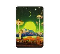 Cartel de metal con diseño de paraíso psicodélico, vintage, para pub, club, cafetería, bar, decoración de pared del hogar, póster retro de 8 x 12 pulgadas (20 x 30 cm)