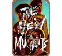 Cartel de metal con diseño de película The New Mutants de 8 x 12 pulgadas, decoración de pared retro vintage