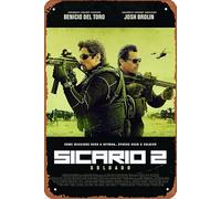 Cartel de metal con diseño del Día del Soldado de Sicario, 20,3 x 30,5 cm, decoración de pared retro vintage