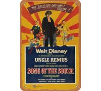 Cartel de metal con diseño retro de la canción del sur de 1946, 30,5 x 20,3 cm, póster de película de aspecto vintage