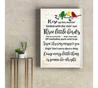 Cartel de metal con letra de Bob Three Little Birds, arte retro, decoración de pared, 8 x 12 pulgadas