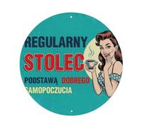 Cartel de metal con movimiento intestinal regular The Foundation of Good Well-being, vintage, jardín, dormitorio, cafetería, bar, cueva de hombre, decoración de pared, póster de metal, 8 x 8 pulgadas