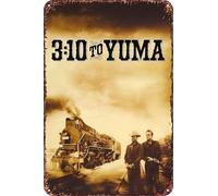 Cartel de metal con texto en inglés "3:10 to Yuma Movie" para decoración de sala de estar, cafetería, letrero decorativo para pared, 12 x 8 pulgadas