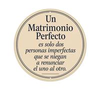 Cartel de metal con texto en inglés "A Perfect Marriage Is Just Two Imperfect People Who Refuse to Give Up on Each Other Metal Tin Sign Vintage Garden Bedroom Cafe Bar Man Cueva Home Wall Poster 20.3