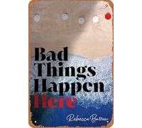 Cartel de metal con texto en inglés "Bad Things Happen Here" de 20 x 30 cm, decoración de pared retro vintage