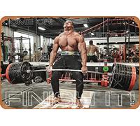 Cartel de metal con texto en inglés "Come on, Let's Go, Finish It!" - Larry Wheels - Cartel de metal vintage de 8 x 12 pulgadas