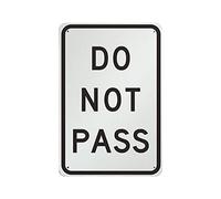 Cartel de metal con texto en inglés "Do Not Pass" (No pasar) vintage, cartel de estaño para decoración de pared, cocina, hogar, garaje, 30,5 x 20,3 cm