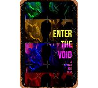 Cartel de metal con texto en inglés "Enter the Void Cult Movie del director de autor francés Gaspar Noe Fan Art Gift Memorabilia Poster Metal Tin Sign Vintage 8 x 12 pulgadas