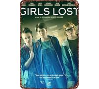 Cartel de metal con texto en inglés "Girls Lost Movie" para decoración de sala de estar, cafetería, letrero decorativo para pared, 30,5 x 20,3 cm