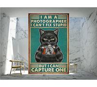 Cartel de metal con texto en inglés "I Am A Photographer I Can' T Fix Stupid But I Can Caure One para decoración de pared del hogar, cocina 20 x 30 cm