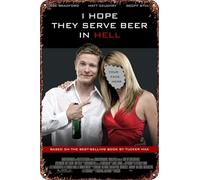 Cartel de metal con texto en inglés "I Hope They Serve Beer in Hell", retro, divertido, para decoración de pared del hogar, 8 x 12 pulgadas