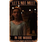 Cartel de metal con texto en inglés "Let's Not Meet in the Woods 2020" (20,32 x 30,48 cm), decoración de pared retro vintage