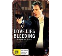 Cartel de metal con texto en inglés "Love Lies Bleeding Movie" para decoración de sala de estar, cafetería, letrero decorativo para pared, 12 x 8 pulgadas