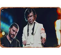 Cartel de metal con texto en inglés «My Dinner With Herve» (20,3 x 30,5 cm)