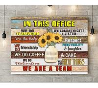 Cartel de metal con texto en inglés "Office In This Office We Are Team Office Giftsoffice Decor 20.3 cm x 30.5 cm