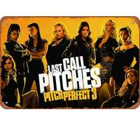 Cartel de metal con texto en inglés "Pitch Perfect 3 2017", 20,3 x 30,5 cm, decoración de pared retro vintage