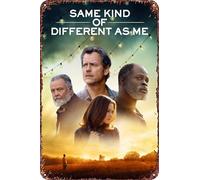 Cartel de metal con texto en inglés "Same Kind of Different as Me" para decoración de sala de estar, cafetería, letrero decorativo para pared, 12 x 8 pulgadas