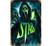 Cartel de metal con texto en inglés "Stab Scream Horror Movie Tin Poster 30,5 x 20,3 cm