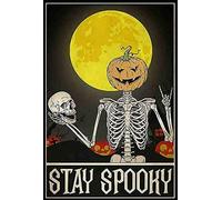 Cartel de metal con texto en inglés "Stay Spooky Stay Spooky Halloween" para regalo familiar, patio, jardín, celebración, vintage, decoración del hogar, póster de metal, 20 x 30 cm (n.º 746)