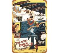 Cartel de metal con texto en inglés "The 5,000 Fingers of Dr. T. Movie Poster Metal Tin Sign 20,3 cm x 30,5 cm Vintage Retro Wall Decor
